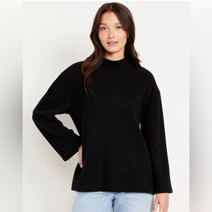 Cozy Mock-Neck Tunic Sweater